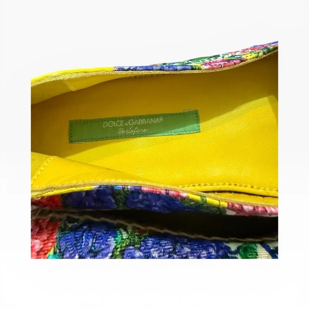 Dolce & Gabbana Portofino Italia Coastal Scenery Brocade Espadrilles EU 37 US 7